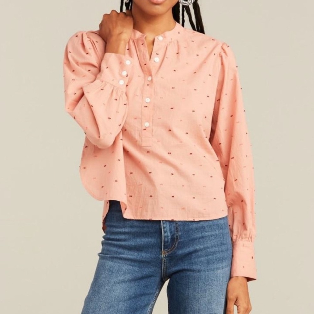 Roller Rabbit Pink Patterned Blouse - image 1